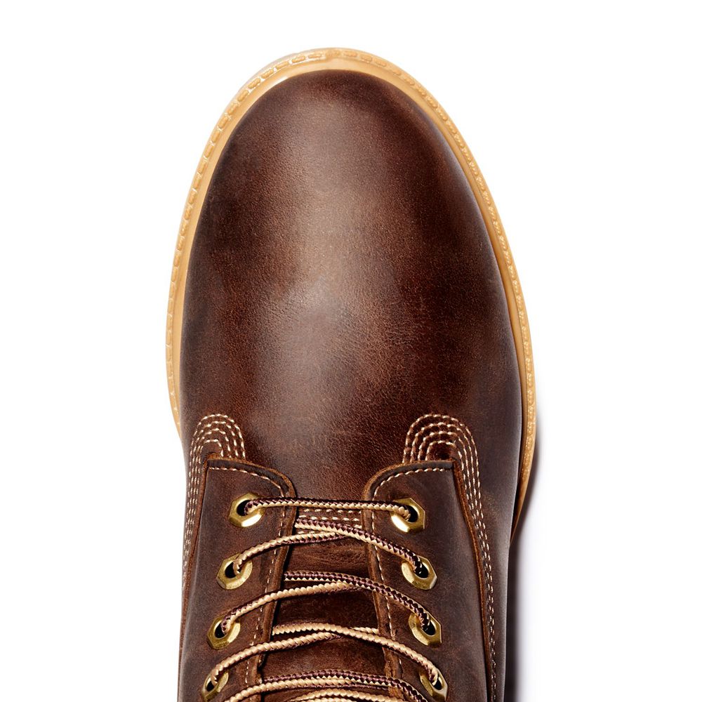 Timberland 6-Inch Μποτακια Ανδρικα Καφε - Heritage Waterproof - Greece 8524310-AC